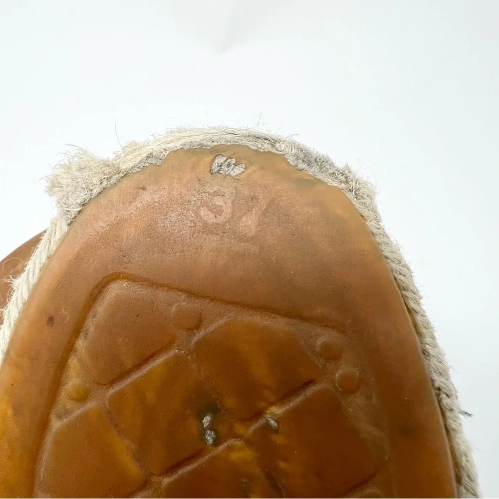 CHANEL Cloth Two-Tone Espadrilles Size 37 7 Cream and Black Designer Distressed